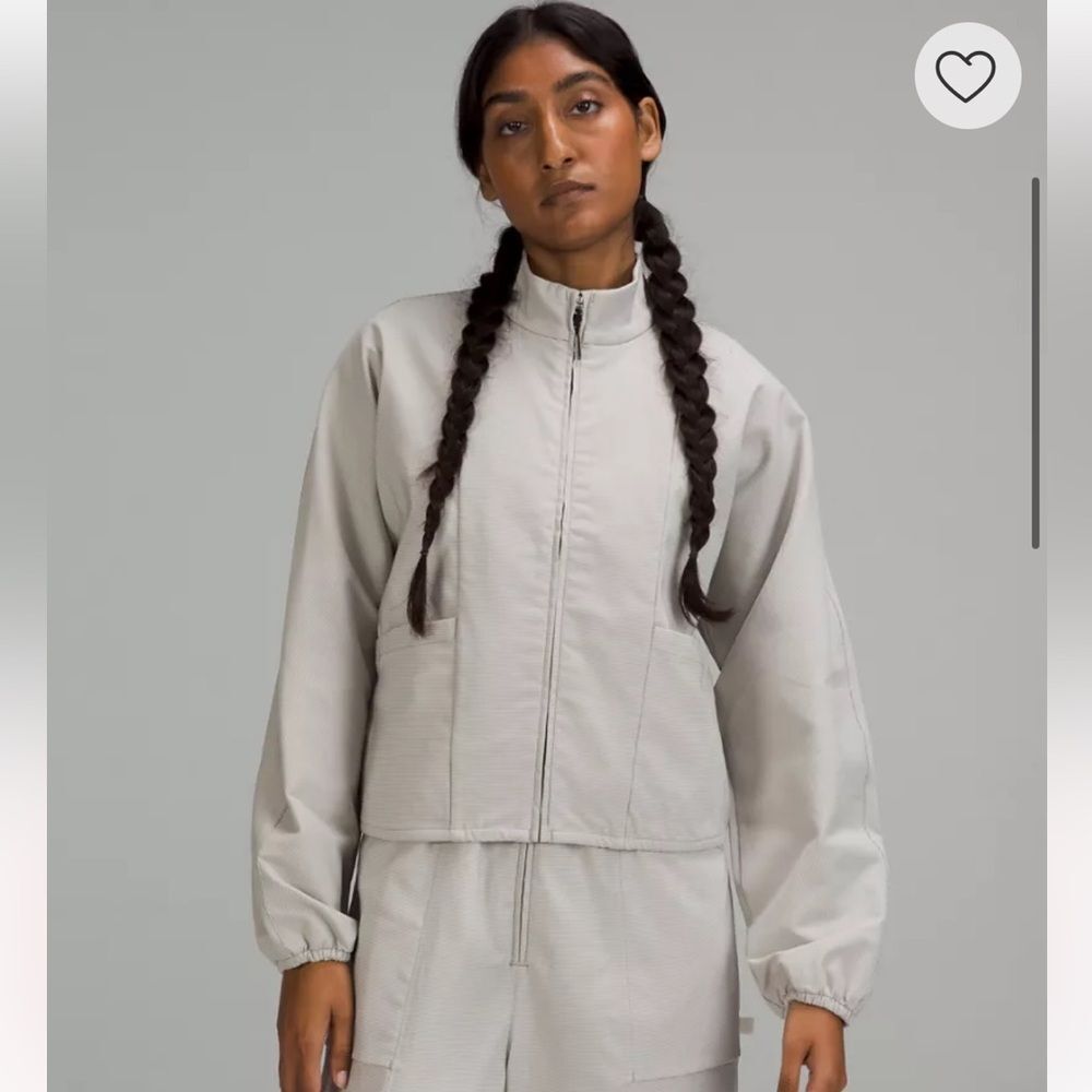 lululemon athletica lab woven Light Gray Zip-Up Women’s Jacket